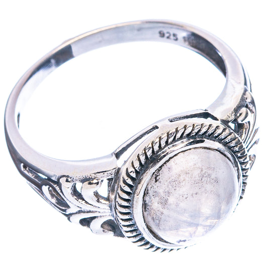Rainbow Moonstone Ring Size 9.5 (925 Sterling Silver) R4841
