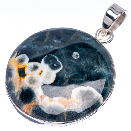 Premium Ocean Jasper Pendant 1 5/8" (.925 Sterling Silver)