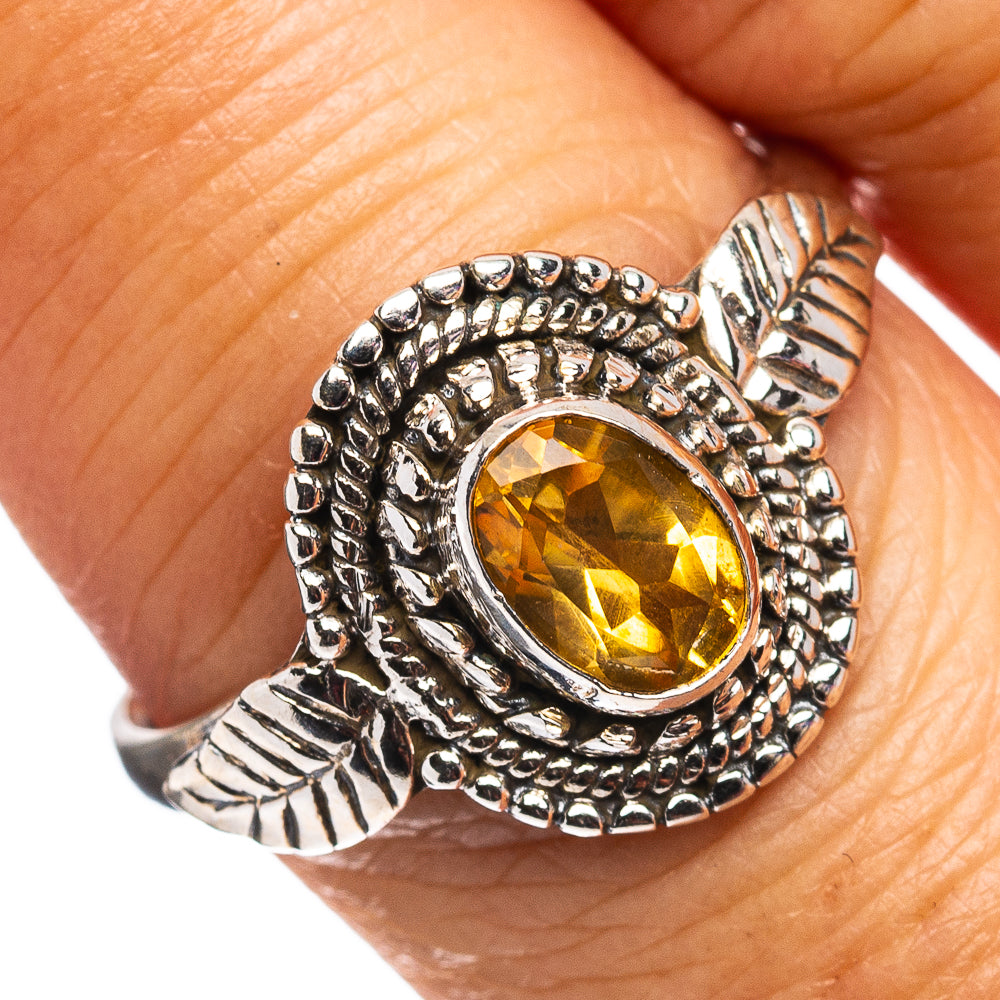 Citrine Ring Size 8.5 (.925 Sterling Silver)