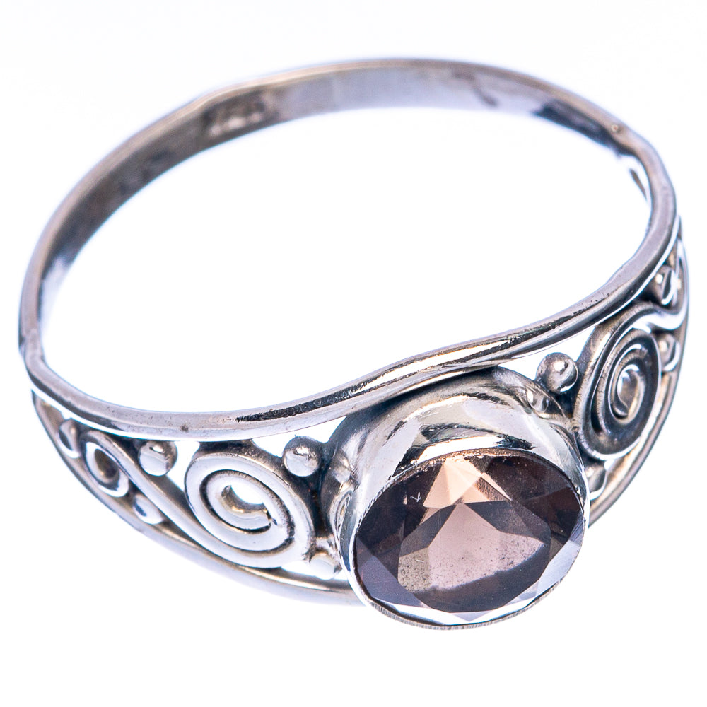 Smoky Quartz Dainty Ring Size 8.75 (925 Sterling Silver) R145031