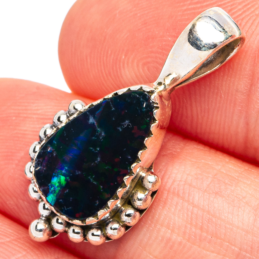 Rare Doublet Opal Pendant 1 1/8" (.925 Sterling Silver)