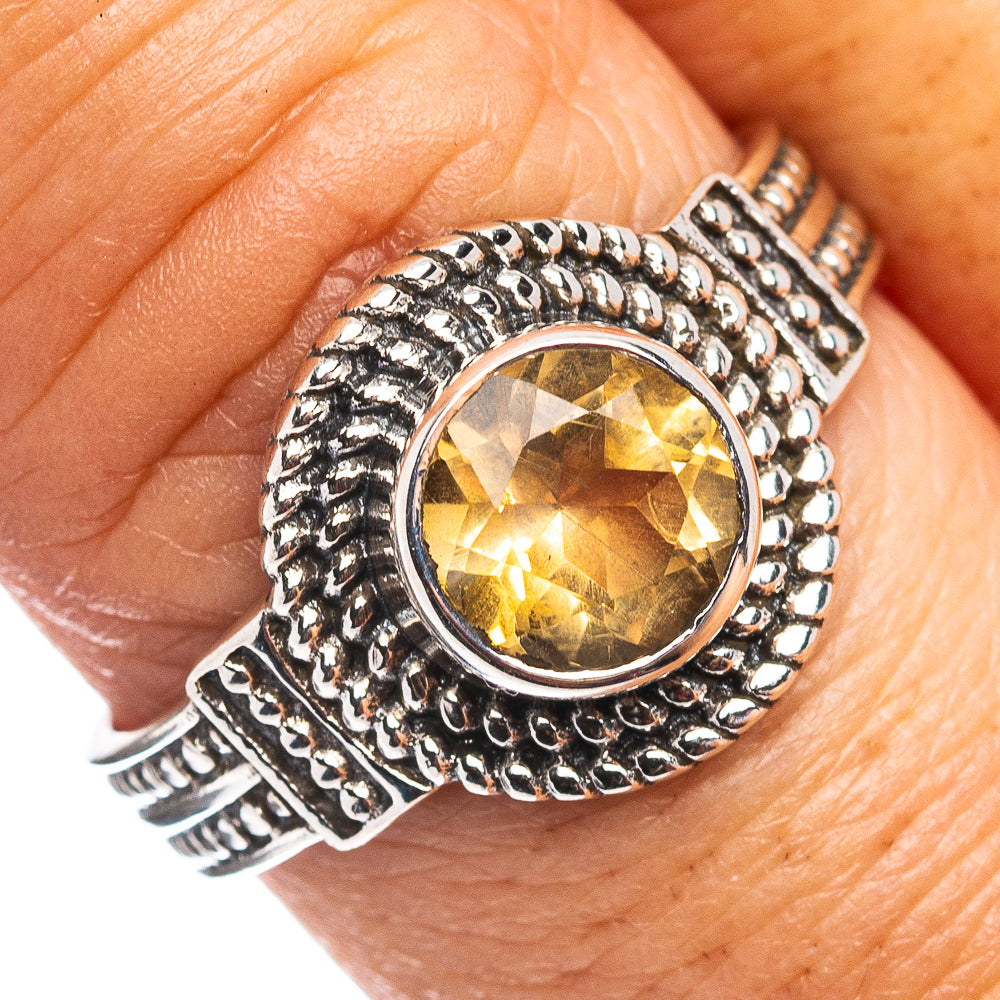Citrine Ring Size 9 (.925 Sterling Silver)