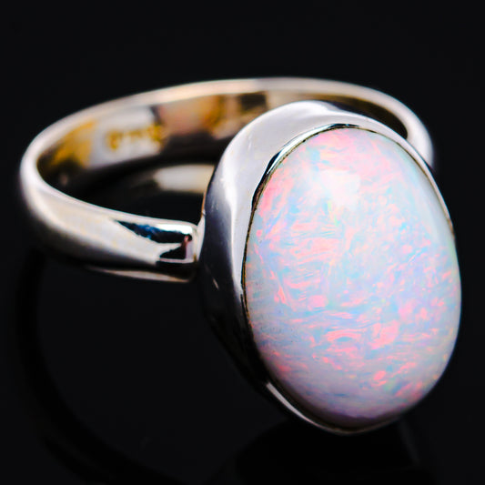 Premium Ethiopian Opal Ring Size 6 Adjustable (.925 Sterling Silver)