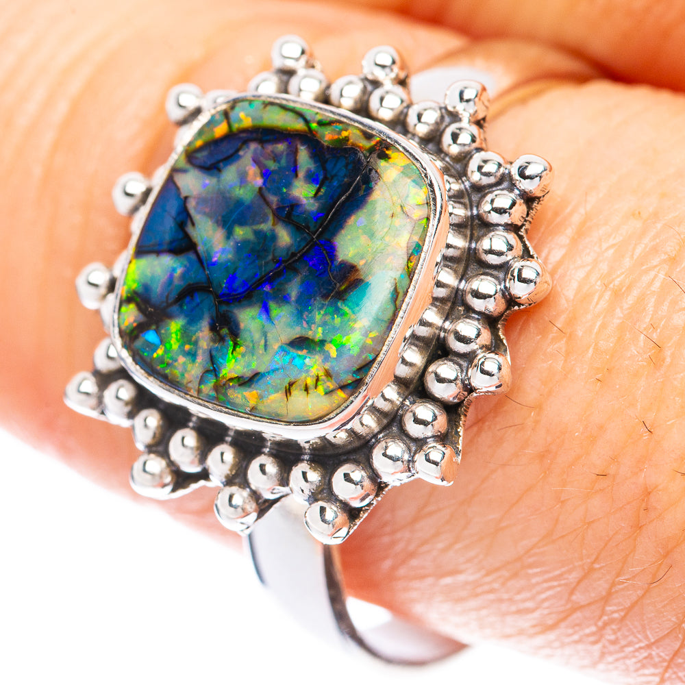 Rare Sterling Opal Ring Size (925 Sterling Silver) R2094