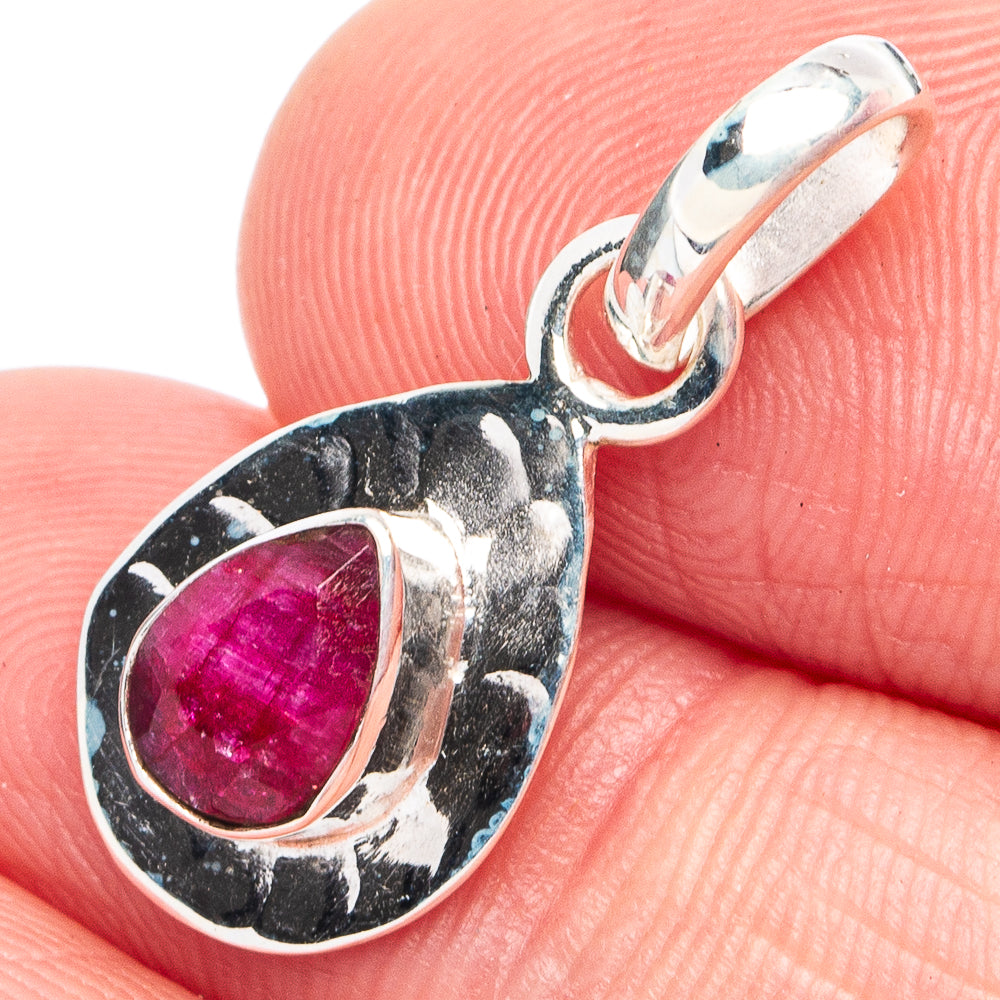 Red Sillimanite Pendant 1" (925 Sterling Silver) P45391