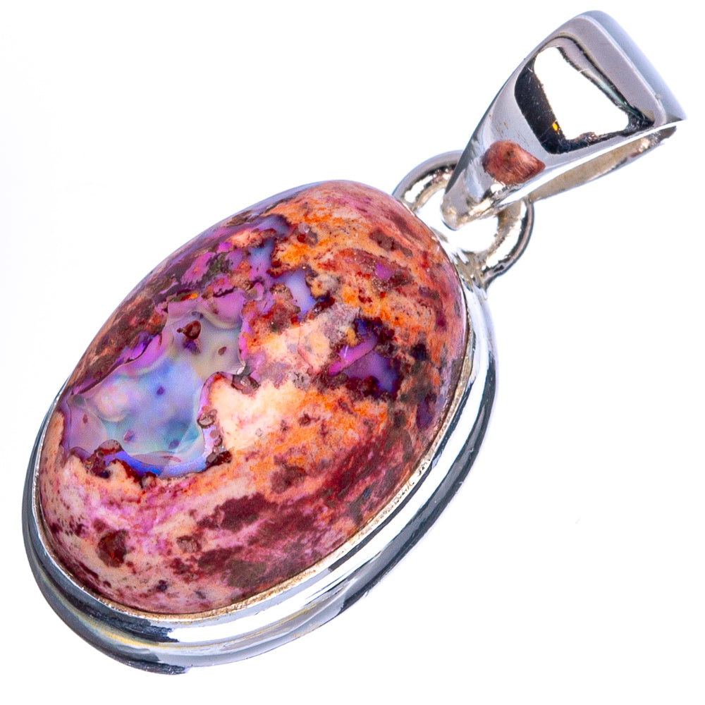Mexican Fire Opal Pendant 1 1/8" (925 Sterling Silver) P41805
