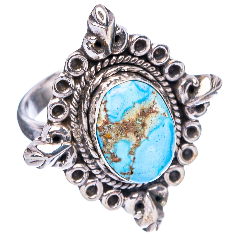 Rare Golden Hills Turquoise Ring Size 8.5 (925 Sterling Silver) R4906