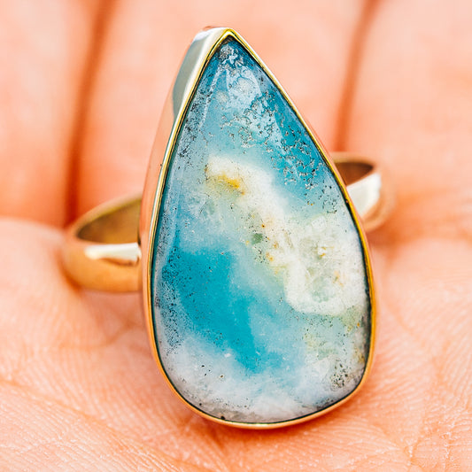 Peruvian Opal Ring Size 8.5 (German Silver)