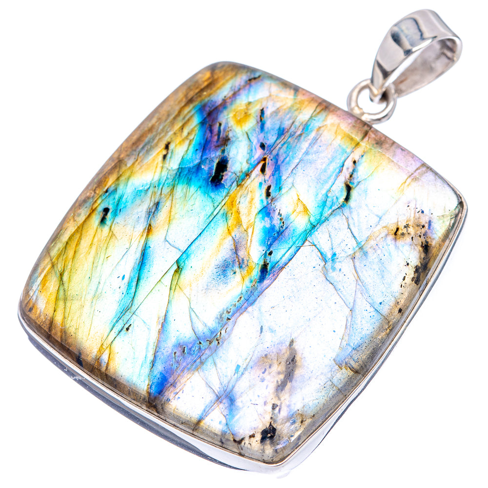 Premium Spectrolite Pendant 2" (.925 Sterling Silver)