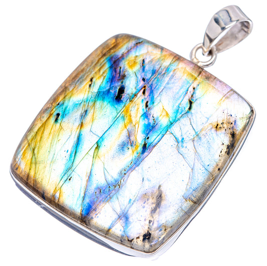 Premium Spectrolite Pendant 2" (.925 Sterling Silver)