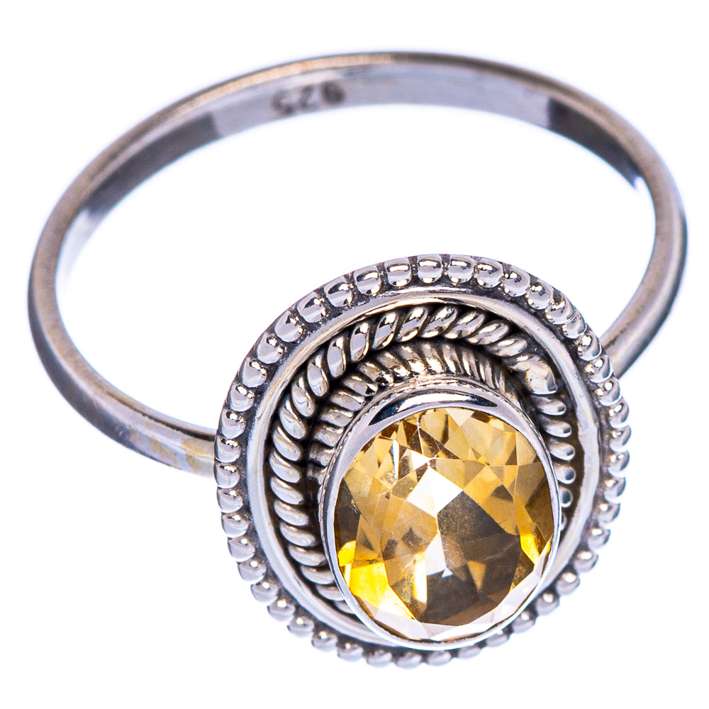Faceted Citrine Dainty Ring Size 6 (925 Sterling Silver) R147277