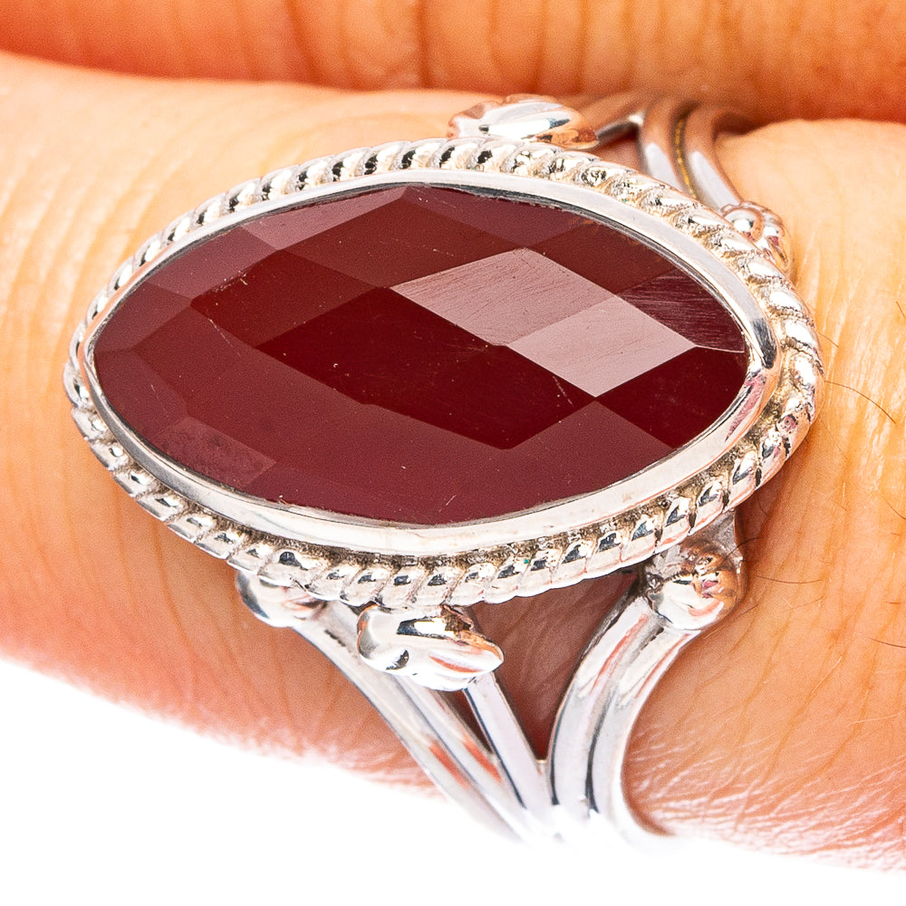 Red Onyx 925 Sterling Silver Ring Size 8 (925 Sterling Silver) R6127
