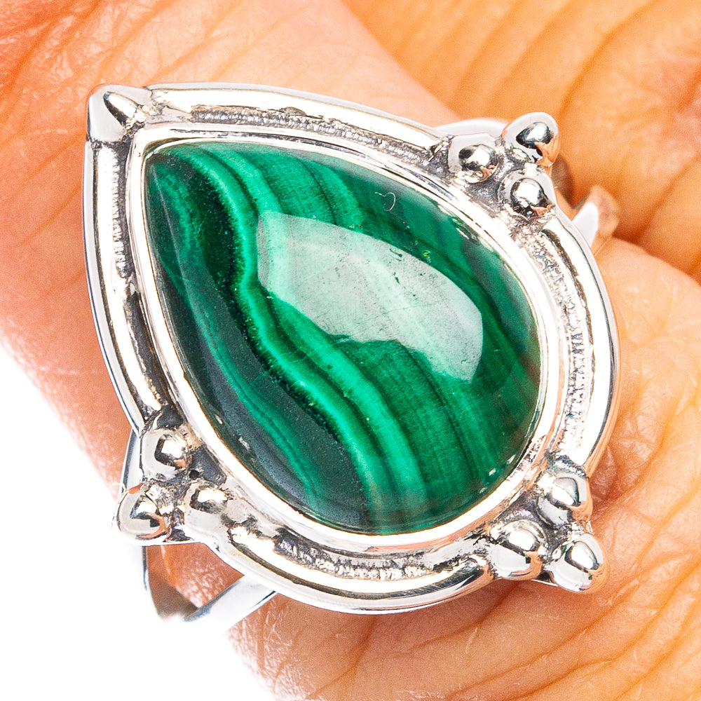 Premium Malachite Ring Size 6.75 (925 Sterling Silver) R8069
