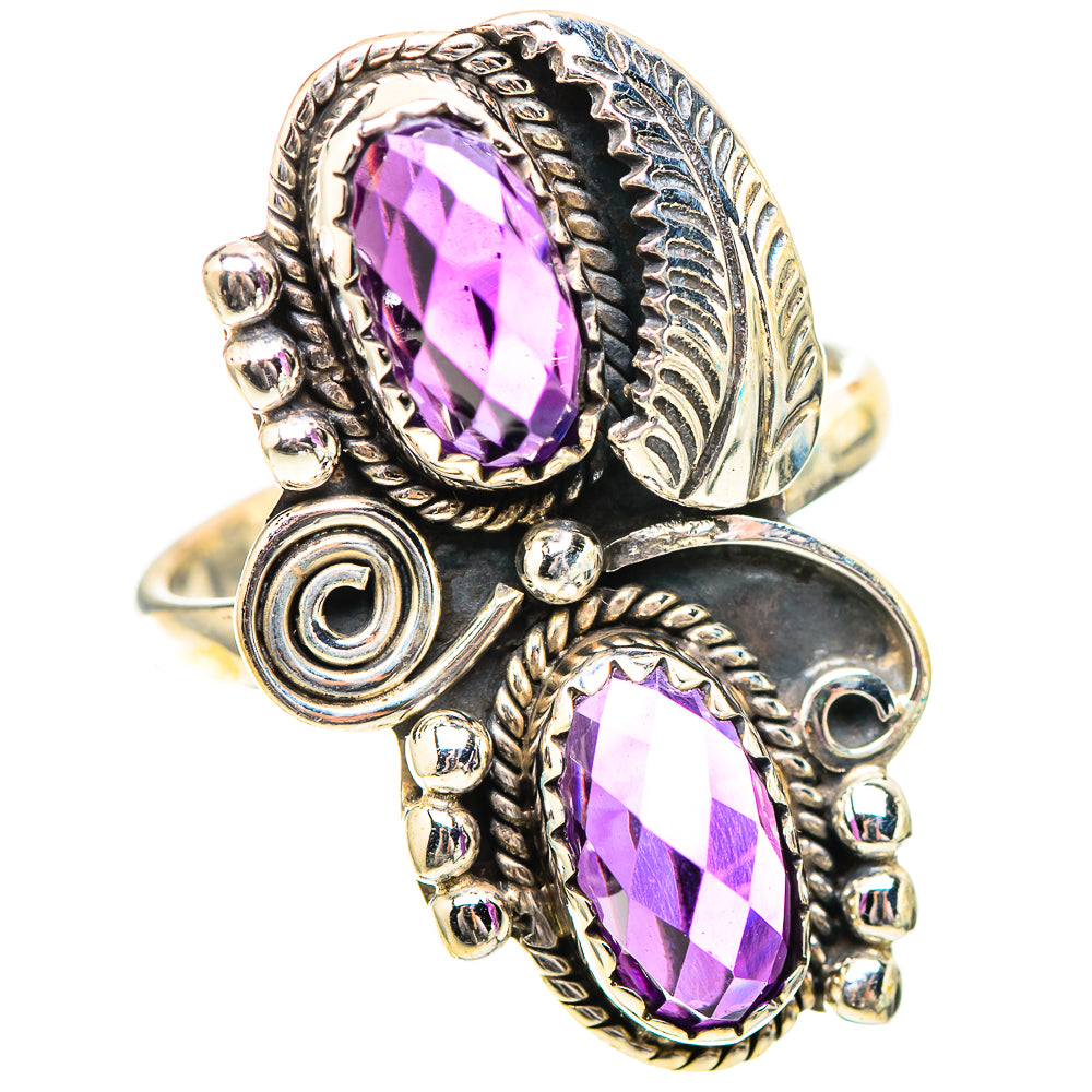 Faceted Amethyst 925 Sterling Silver Ring Size 8.25 (925 Sterling Silver) RING139591