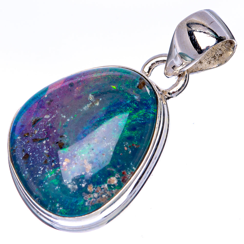 Rare Triplet Opal Pendant 1 1/8" (925 Sterling Silver) P41393