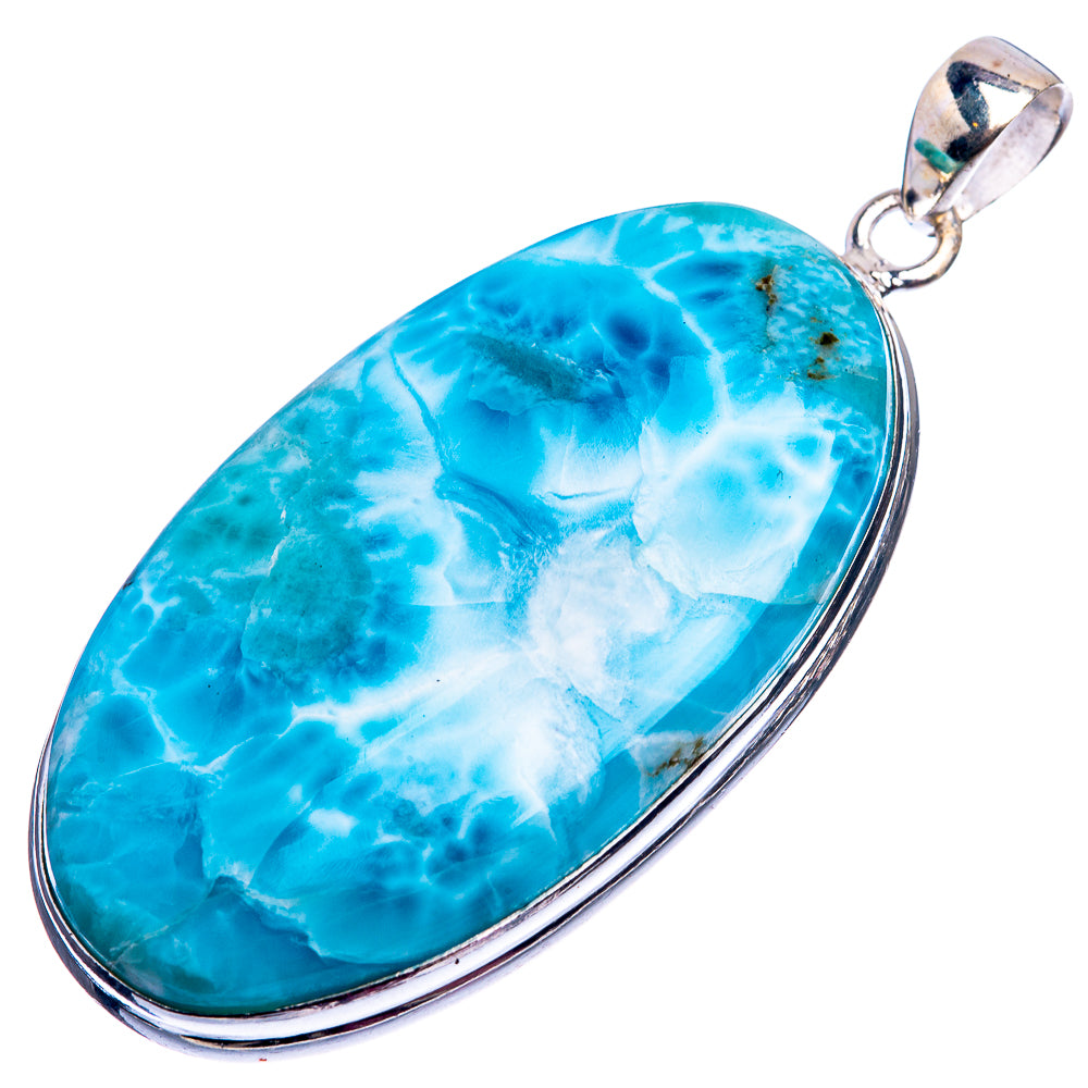 Larimar Pendant 2 1/8" (925 Sterling Silver) P38884