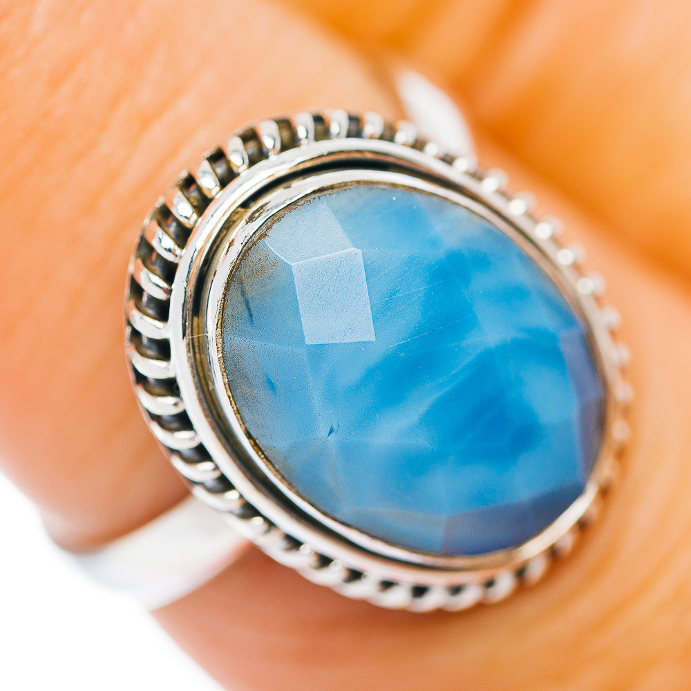 Larimar Ring Size 7 (.925 Sterling Silver)