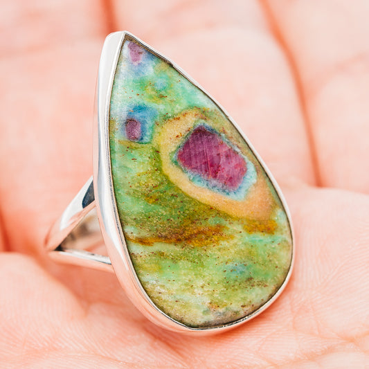 Premium Ruby Fuchsite Ring Size 9.5 (.925 Sterling Silver)