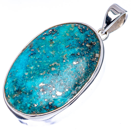 Premium Persian Turquoise Pendant 1 3/4" (.925 Sterling Silver)