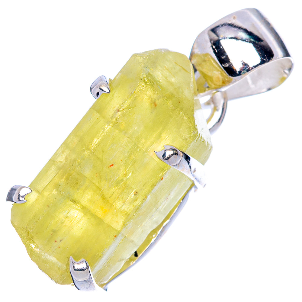 Rare Hiddenite Pendant 1" (925 Sterling Silver) P41668