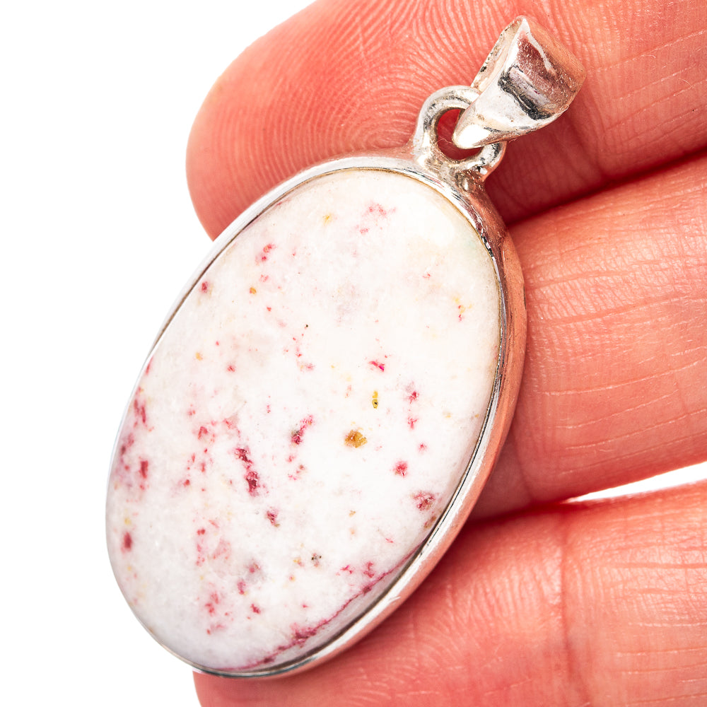 Cinnabar Pendant 1 5/8" (.925 Sterling Silver)