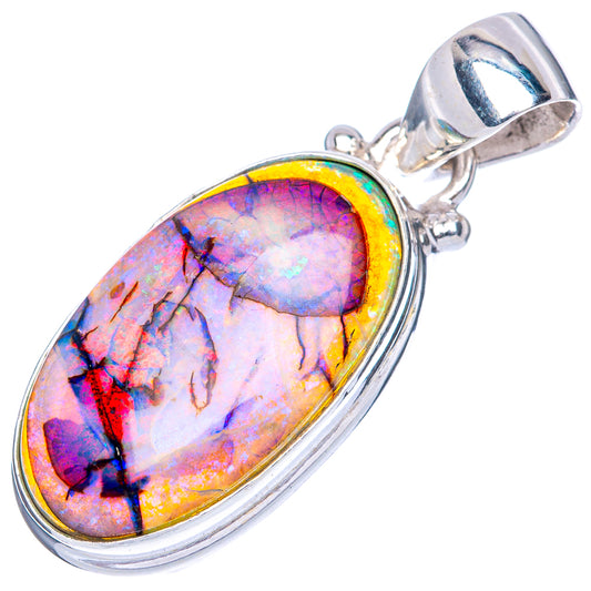 Rare Sterling Opal Pendant 1 1/4" (925 Sterling Silver) P41655