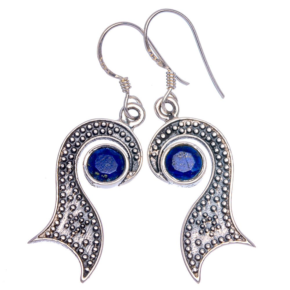 Lapis Lazuli Earrings 1 1/2" (925 Sterling Silver) E433223