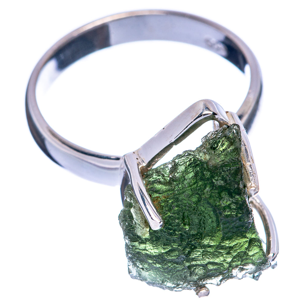 Rare Czech Moldavite Ring Size 6.75 (925 Sterling Silver) R145552