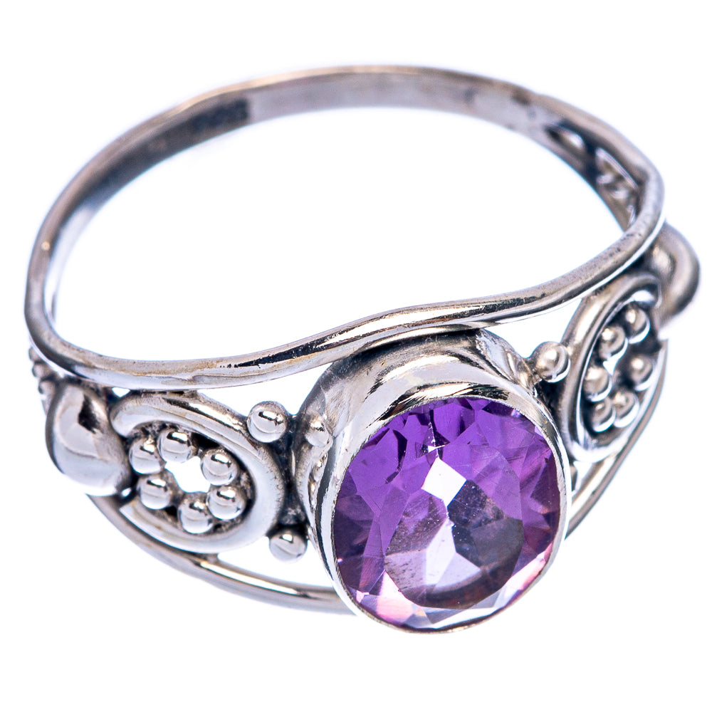 Faceted Amethyst Dainty Ring Size 7.25 (925 Sterling Silver) R145729