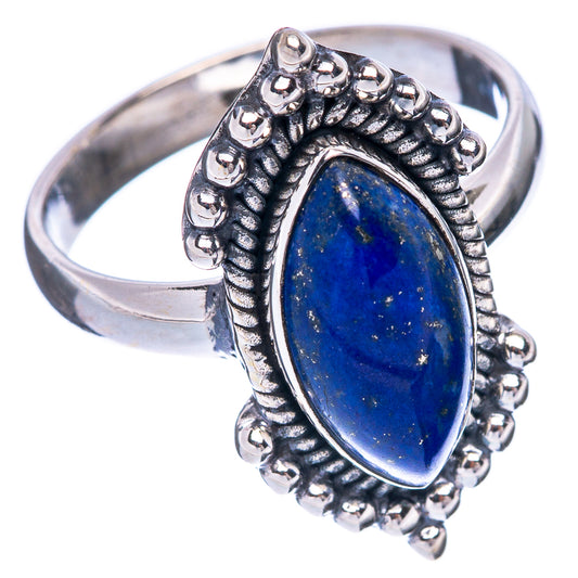 Lapis Lazuli 925 Sterling Silver Ring Size 8 (925 Sterling Silver) R5384