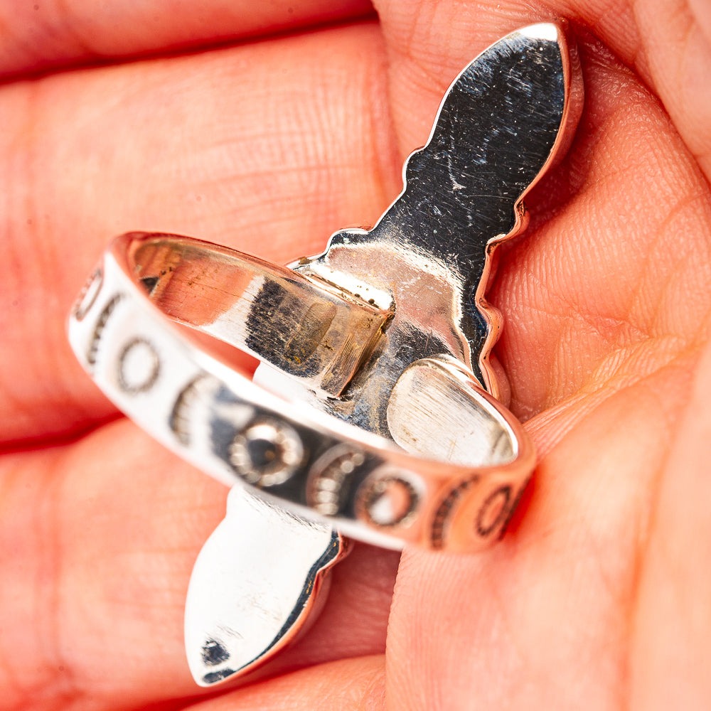 Exclusive Mohave Turquoise Ring Size 9 Adjustable (.925 Sterling Silver)