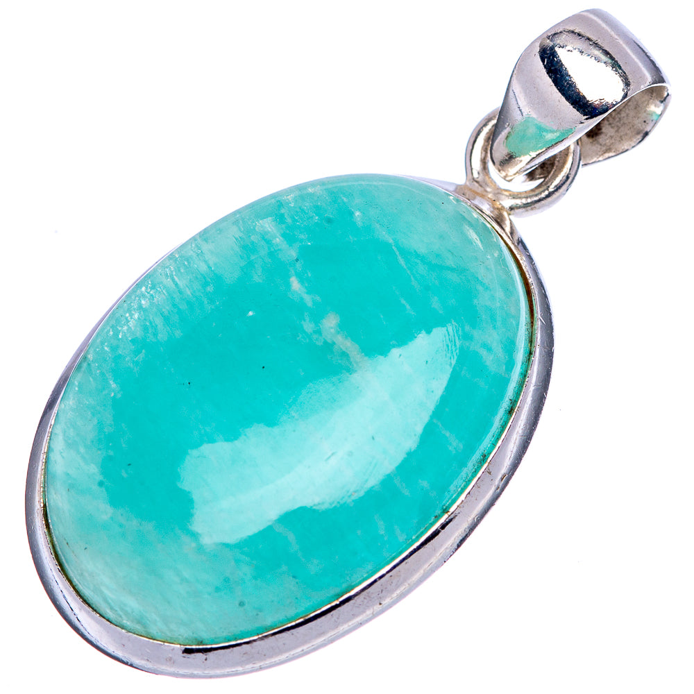 Amazonite Pendant 1 1/2" (.925 Sterling Silver)