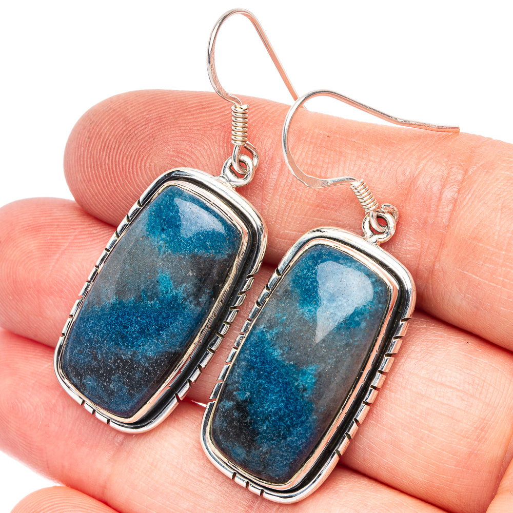 Apatite 925 Sterling Silver Earrings 1 3/4" (925 Sterling Silver) E2084