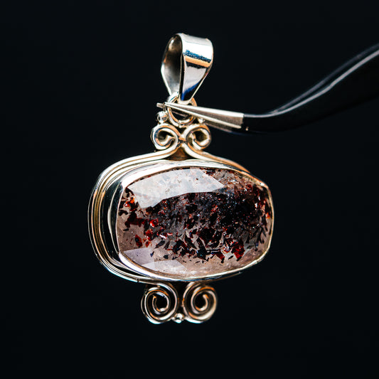 Premium Faceted Lepidocrocite Pendant 1 1/2" (.925 Sterling Silver)