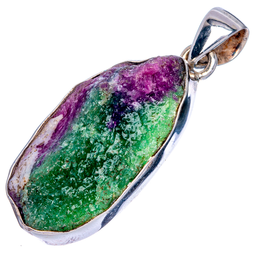 Raw Ruby Zoisite 1 5/8" Pendant (925 Sterling Silver) P40013