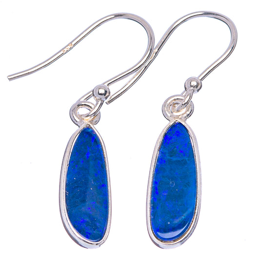 Rare Doublet Opal Earrings 1 1/8" (925 Sterling Silver) E1935