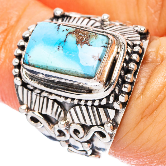Rare Golden Hills Turquoise Ring Size 6.25 (925 Sterling Silver) R4605