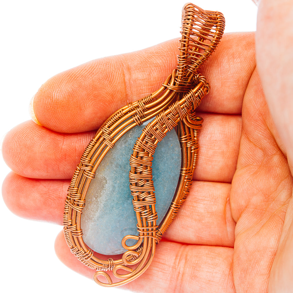 Trolleite Wire Wrap Pendant 2 7/8" (Copper)