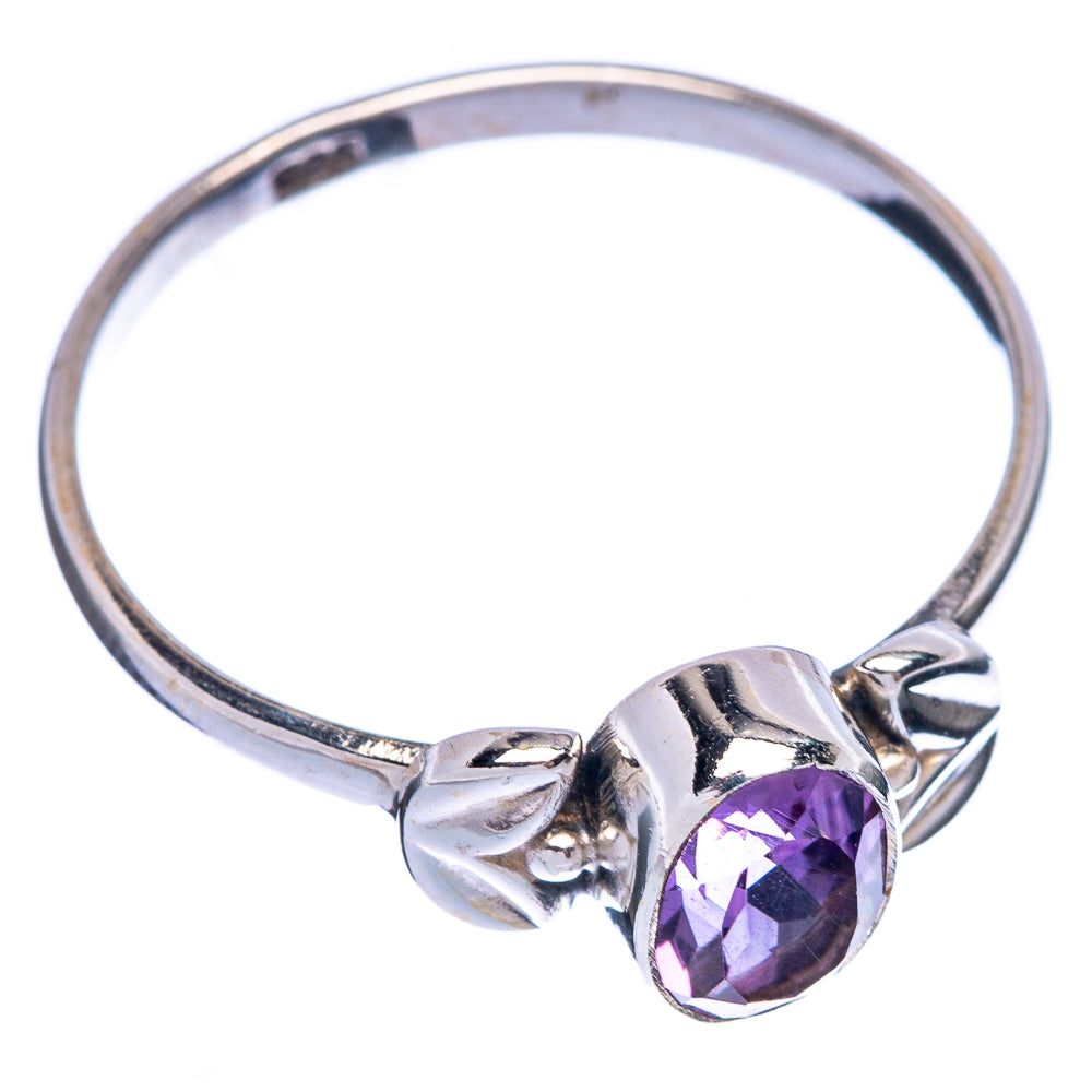 Faceted Amethyst Dainty Ring Size 8.75 (925 Sterling Silver) R145703