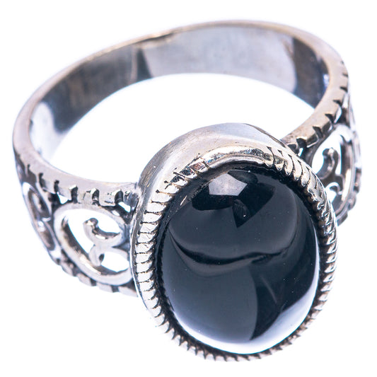Black Onyx 925 Sterling Silver Ring Size 7.75 (925 Sterling Silver) R5396