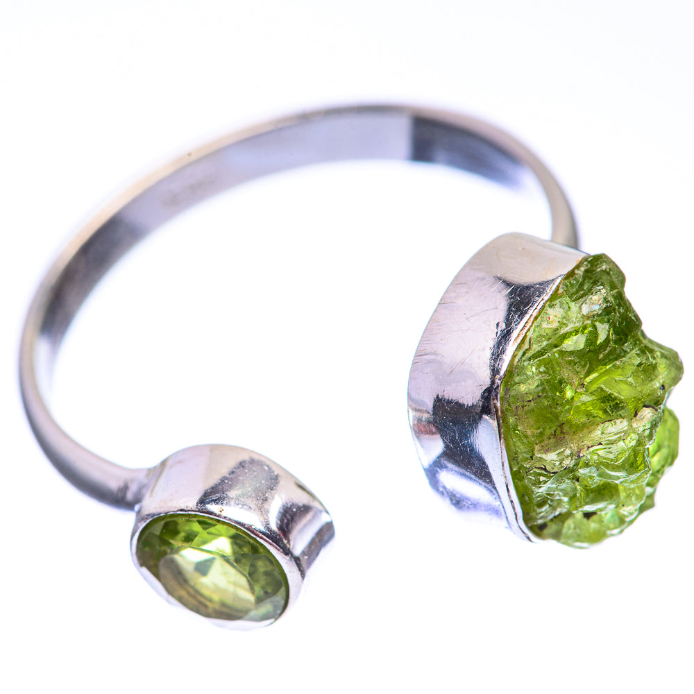 Rough Peridot Dainty Ring Size 6 (925 Sterling Silver) R142527