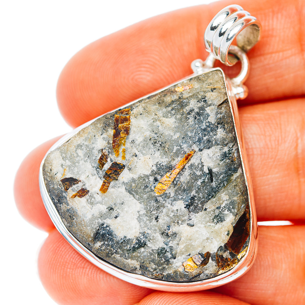 Astrophyllite Pendant 1 3/4" (.925 Sterling Silver)