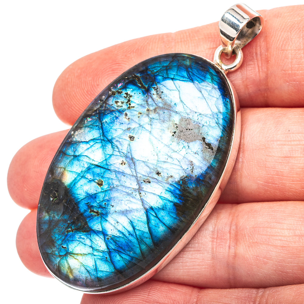 Spectrolite Pendant 2 3/8" (.925 Sterling Silver)