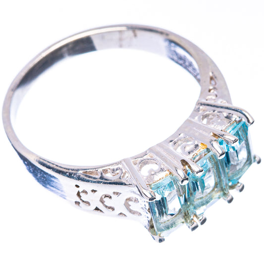 Blue Topaz Ring Size 7.75 (925 Sterling Silver) R5680