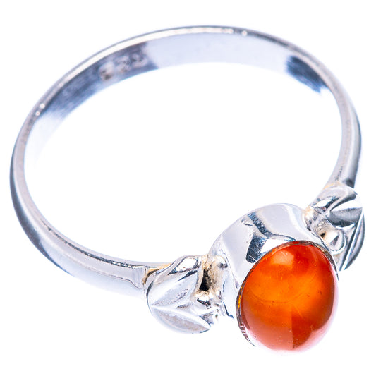 Carnelian Ring Size 7.75 (925 Sterling Silver) R5594