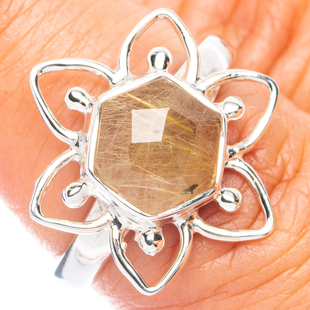 Premium Rutilated Quartz Ring Size 6.75 (925 Sterling Silver) R7611