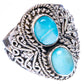 Larimar Ring Size 7.5 (925 Sterling Silver) R4246