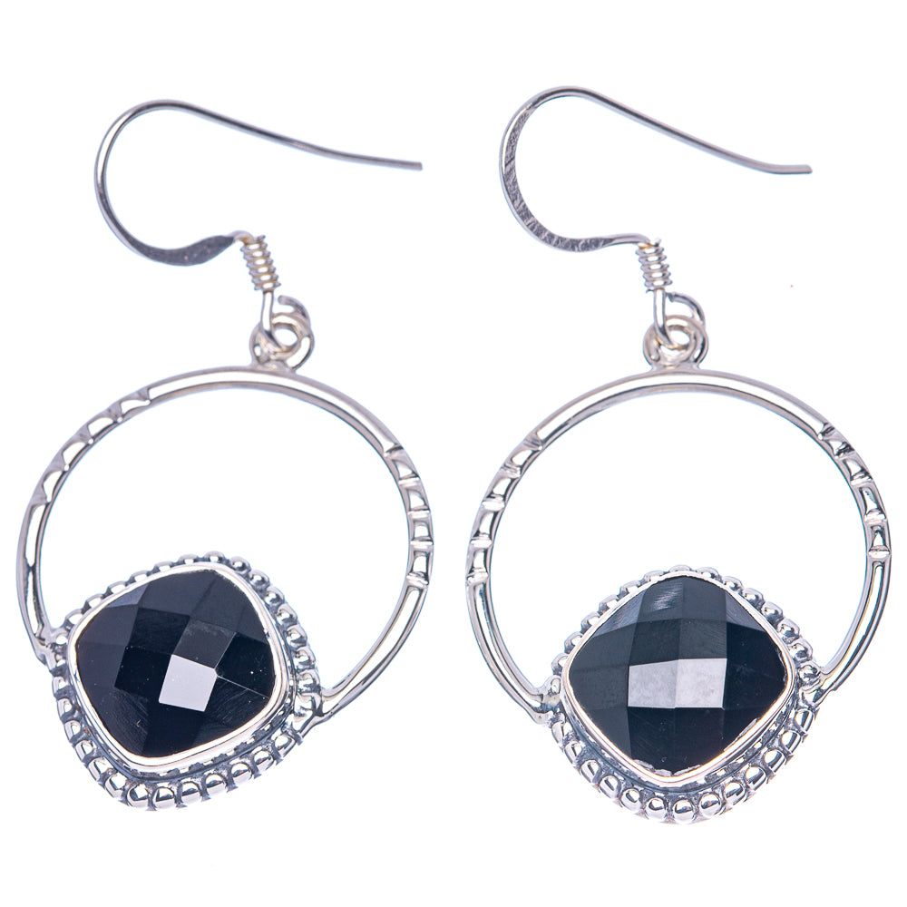 Asc Premium Black Onyx Earrings 1 5/8" (925 Sterling Silver) E1341