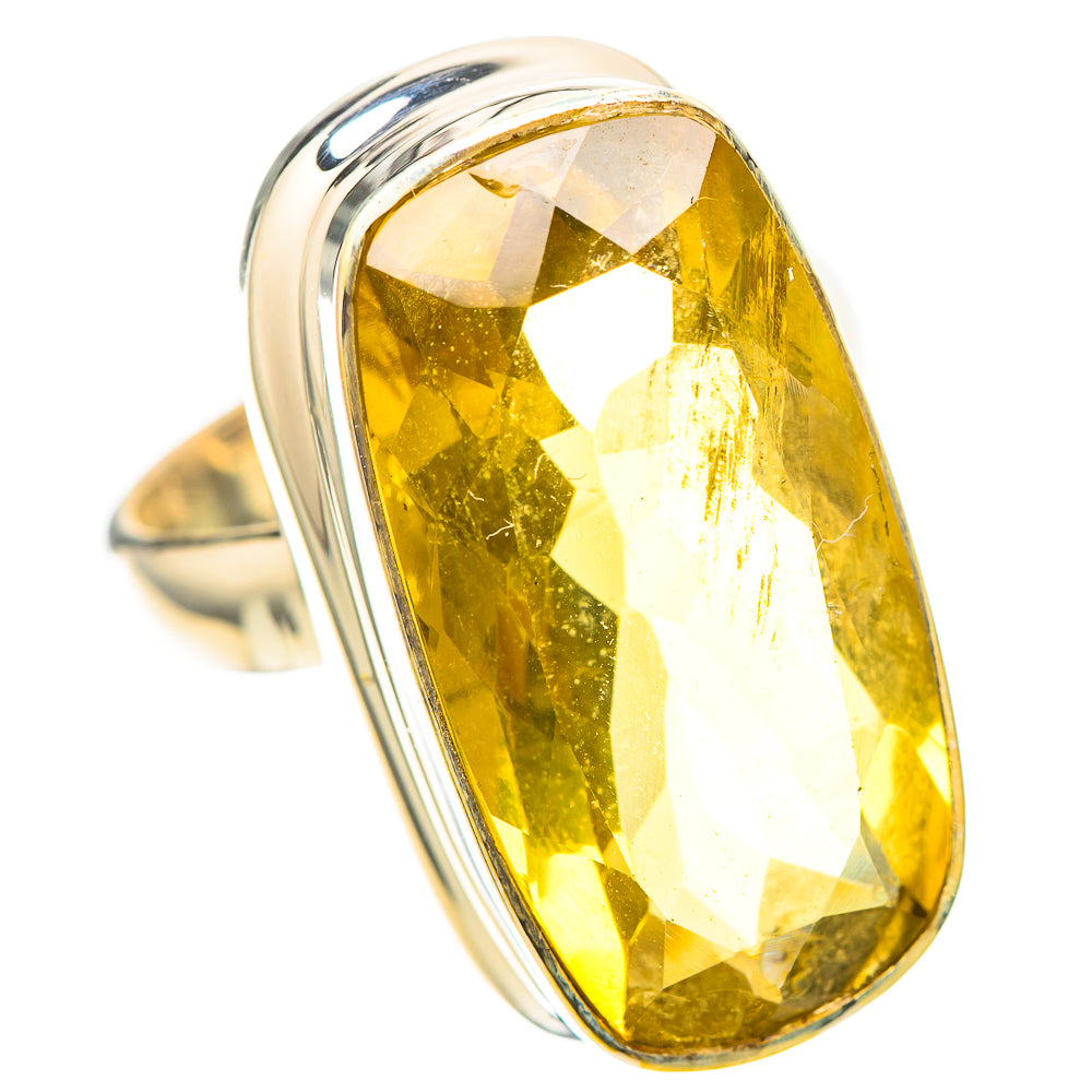 Large Faceted Citrine Ring Size 6.5 (925 Sterling Silver) RING139316