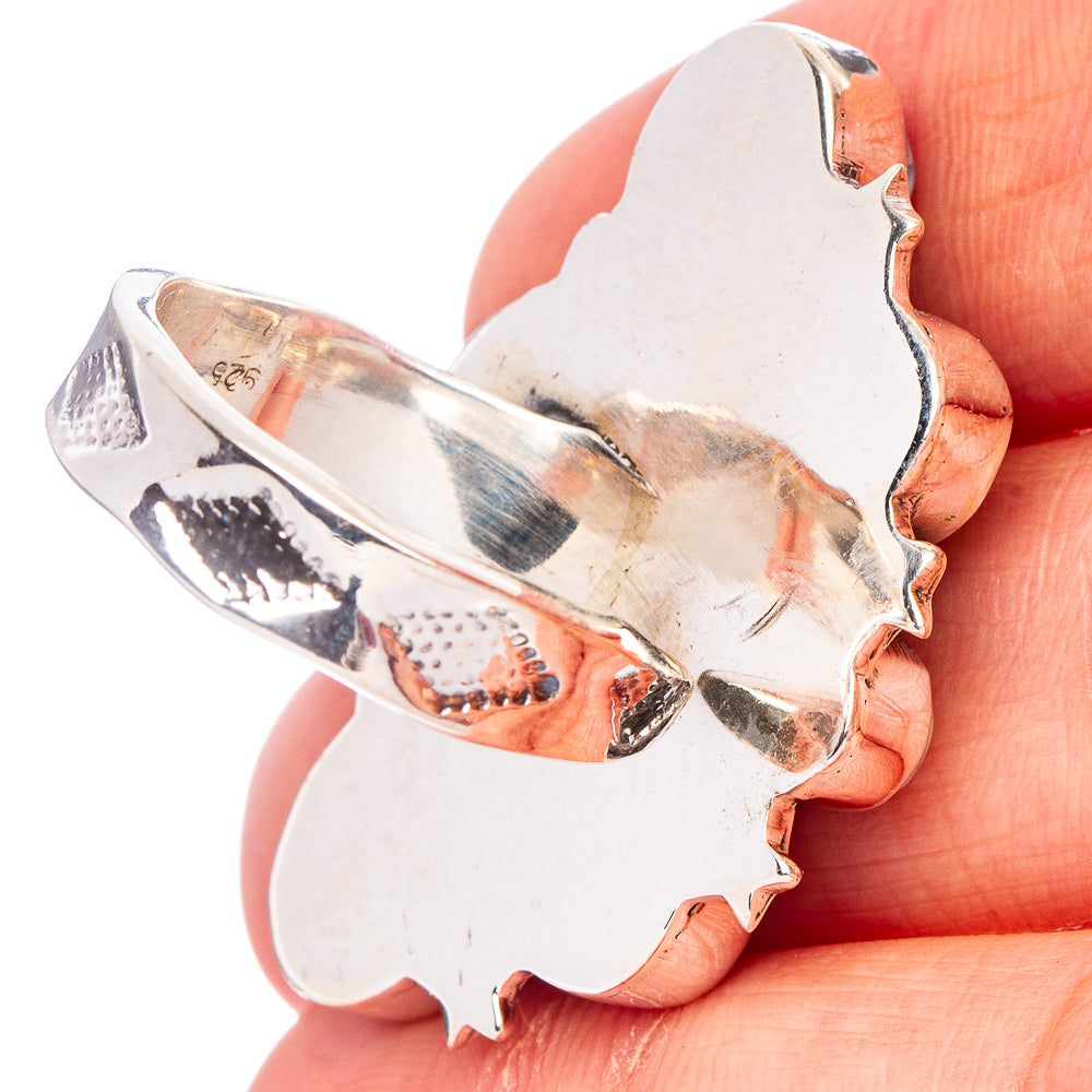 Golden Hills Turquoise Native Style Ring Size 8 Adjustable (.925 Sterling Silver) Exclusive